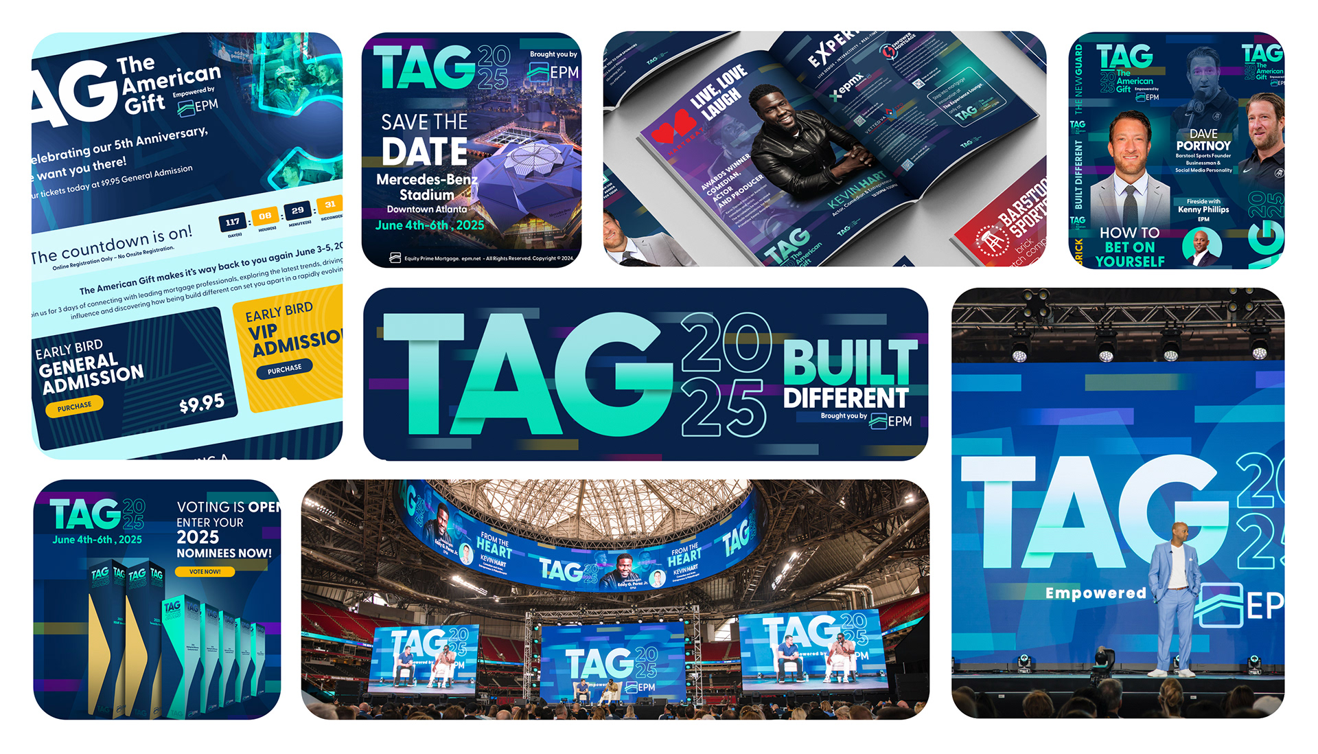 TAG Conference campaign, digital communications, and live event environment